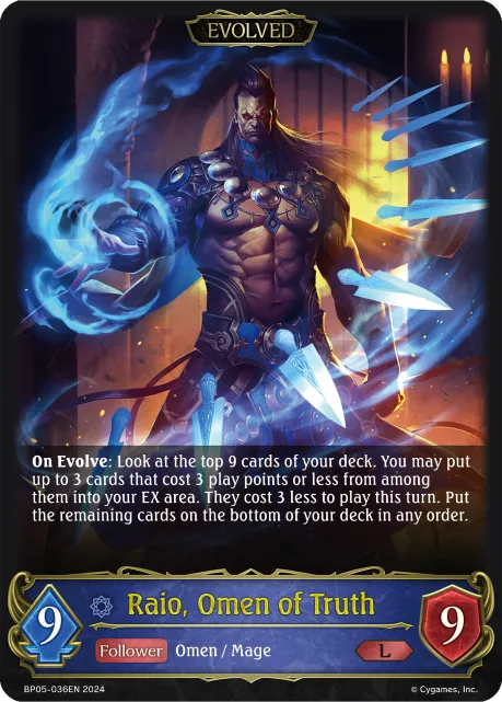Raio, Omen of Truth