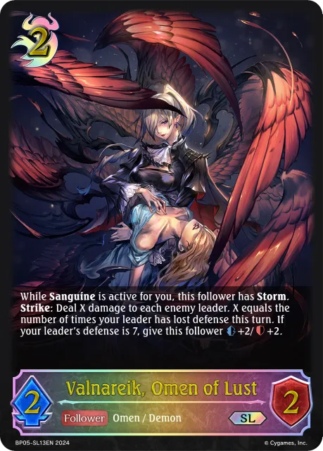 Valnareik, Omen of Lust