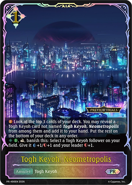 Togh Keyoh, Neometropolis